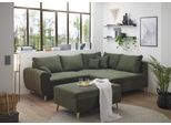 ED EXCITING DESIGN Ecksofa »Calanda L-Form« mit Hocker & 3 Zierkissen