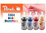 Peach Tintenpatrone »Canon CISS T664640 Multi-Pack C, M, Y, BK«, (4 St.)