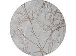 Teppich MERINOS "Creation 50055", grau, H:10mm Ø:200cm, Polyester, Teppiche, Teppich, elegant, glänzend, Kurzflor, pflegeleicht, Wohnzimmer