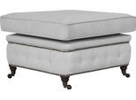Polsterhocker HOME AFFAIRE "Aarburg", silber, B:75cm H:50cm T:70cm, 100% Polyester, Hocker, Polsterhocker, passend zur Serie "Aarburg"