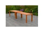 Gardenson Gartentisch , Braun , Holz , Eukalyptusholz , Hartholz , rechteckig , eckig , 90x76x185 cm , FSC Mix , ausziehbar , Holzmöbel, Holztische, Gartentische Holz