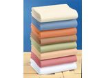 Betttuch WÄSCHEPUR Gr. 3, beige (sand), B:180-200cm L:200cm, Jersey, 100% Baumwolle, Laken