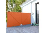 vidaXL Faltbarer Terrassen-Seitenfächer Terracotta-Rot 400×200 cm
