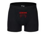 multifanshop Herren Boxer Short - Leipzig - Herzschlag - Druck rot - Unterwäsche