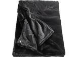 Wohndecke SPORTALM KITZBÜHEL "Moscow Mule Fur", schwarz (schwarz, schwarz, anthrazit), B:130cm L:170cm, Polyester, Wohndecken, Wohndecke, aus weichem Kunstfell, Kuscheldecke