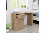 vidaXL Schreibtisch mit Schublade und Schrank Eiche 100x40x73 cm