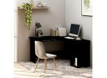 vidaXL Eckschreibtisch in L-Form Schwarz 120x140x75 cm Holzwerkstoff