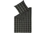 Musterring Wendebettwäsche , Schwarz, Beige , Textil , Karo , 155x220 cm , Oeko-Tex® Standard 100, BCI (Better Cotton Initiative) , hautfreundlich, angenehm wärmend, bügelleicht, schadstoffgeprüft, weiche und anschmiegsame Oberfläche , Heimtextilien, Bettwäsche & Leintücher, Bettwäsche, Wendebettwäsche