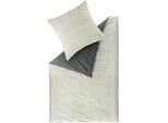 Esprit Wendebettwäsche , Grau, Hellblau, Beige , Textil , Karo , 155x220 cm , Oeko-Tex® Standard 100, BCI (Better Cotton Initiative) , pflegeleicht, atmungsaktiv, hautfreundlich, angenehm wärmend, schadstoffgeprüft, Übergröße , Heimtextilien, Bettwäsche & Leintücher, Bettwäsche, Wendebettwäsche