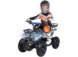 Elektro-Kinderquad Torino, 1000 Watt, Pocket-Quad mit Scheibenbremsen, 24 km/h, 3 x 12-Volt-Batterie (Blau Polo)