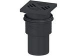 KESSEL Ablauf Practicus DN 100 senkrecht Rost schwarz - 138 x 138 - 4521040