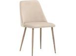 Livetastic Stuhl-Set , Braun, Beige , Metall, Textil , rund , 49x87x56 cm , abwischbar , Esszimmer, Stühle, Polsterstühle