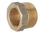 Rotguss Gewindefitting-Reduzierstück 3/4'' AG x 1/2'' IG - mit Sechskant