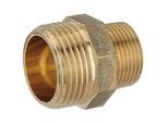 Rotguss Gewindefitting-Reduktionsnippel 1'' AG x 3/4'' AG - mit Sechskant