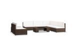 vidaXL 7-tlg. Garten-Lounge-Set Poly Rattan Braun