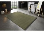 Teppich ASTRA "Barletta 240", grün, B:200cm H:20mm L:290cm, Kunstfaser, Teppiche, Teppich, Langflor, Shaggy, uni, weich, Wohnzimmer,Schlafzimmer