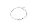 Armband FIRETTI "Schmuck Geschenk Armschmuck Armkette Schiffsankerkette", silber (edelstahlfarben, weiß, weiß), Armbänder, Damen, 23cm, Edelstahl, Armband, mit Zirkonia (synth.)