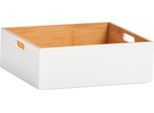 Aufbewahrungsbox ZELLER PRESENT, weiß, B:30cm H:10,5cm T:27cm, Bambus, Aufbewahrungsboxen, Aufbewahrungsbox