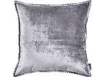 Dekokissen DONE. "Glam", silber (silberfarben, unifarben), B:65cm L:65cm, Polyester, Dekokissen_Sitzkissen_Kissenhüllen, unifarben, Reißverschluss, Kissenhüle ohne Füllung, 1 Stück