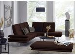 Ecksofa W.SCHILLIG "broadway, Designsofa, mit tollem Sitzkomfort, L-Form", braun (mocca z69), B:284cm H:94cm T:224cm, Longlife Xtra-Leder Z69: Das feinnarbige, gedeckte Softleder Z69 besticht durch seine außergewöhnliche Weichheit im trendigen »Vintage-Look«, Hautstärke 0, 9 - 1, 1 mm, Sofas, Ecksofa, Sitztiefenverstellung, Kopfteil- & Seitenteilverstellung, Breite 284cm
