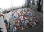 Kinderteppich "Spielteppich CARS", bunt, B:140cm H:6,5mm L:200cm, Polyamid, PRIMAFLOR-IDEEN IN TEXTIL, Teppiche, Kinderteppich, Kurzflor, Straßen-Spiel-Teppich, Motiv Autos, Kinderzimmer