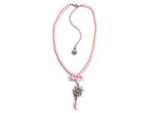 Kette mit Anhänger ALLGÄU REBELL "Sonia", Damen, Gr. onesize, Glas, rosa, Basic, Halsketten, mit Edelweiß Anhänger