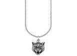 Kette mit Anhänger BRUNO BANANI "Schmuck Geschenk Halskette Tiger Venezianerkette", silber (edelstahlfarben), Halsketten, Herren, Edelstahl, L: 55 B: 3mm, B:3mm