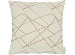 Dekokissen APELT "Vio" Gr. 1, beige (natur, beige, gemustert), B:46cm H:5cm L:46cm, Leinen, Polyester, Dekokissen_Sitzkissen_Kissenhüllen, Kissenhülle ohne Füllung, 1 Stück