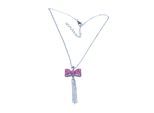 Kette mit Anhänger "Steffi", Damen, Gr. onesize, Metall, rosa, COLLEZIONE ALESSANDRO, Halsketten, mit Strassschleife
