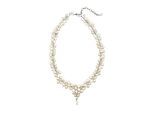 Kette mit Anhänger "Lecce", Damen, Gr. onesize, Glas, weiß, COLLEZIONE ALESSANDRO, Basic, Halsketten, mit Süßwasserperlen