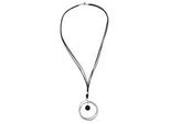 Lange Kette "Ring", Damen, Gr. onesize, Metall, schwarz, COLLEZIONE ALESSANDRO, Basic, Halsketten, mit drei Metallringen