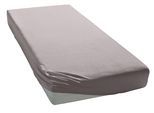 Spannbettlaken ELEGANTE "Mako-Jersey", silber (silberfarben), 1 Stk., Mako-Jersey, 100x190-200 28cm, Mako-Jersey, Obermaterial: 97% Baumwolle, 3% Elasthan, Bettlaken, Spannbettlaken, in hochwertiger Qualität mit Elasthan-Anteil