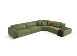 Ecksofa EGOITALIANO "Beverly, extravangantes Designsofa mit erstklassigem Sitzkomfort", grün (kiwi), B:378cm H:95cm T:282cm, Sofas, Ecksofa, wahlweise mit elektrischer Relaxfunktion, Kopfteilverstellung