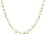 Kette ohne Anhänger FIRETTI "Schmuck Geschenk Edelstahl Layer doppelreihig mit würfelförmigen Cube", gold (gelbgoldfarben), Halsketten, Damen, Edelstahl, L: 45