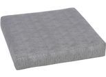 Sitzauflage GO-DE, grau, B:60cm H:12cm T:60cm, Baumwolle, Polyester, Polyurethan, Polsterauflagen, Maße ca.: 60 cm x 60 cm x 12 cm