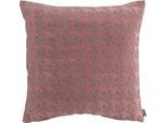 Dekokissen H.O.C.K. "Puno", rosa (rosa, bedruckt), B:50cm H:10cm L:50cm, Wolle, Dekokissen_Sitzkissen_Kissenhüllen, mit rosa Muster, Kissenhülle mit Füllung, 1 Stück