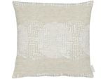 Dekokissen APELT "2718" Gr. 1, grau (taupe, beige, gemustert), B:46cm L:46cm, Polyester, Viskose, Dekokissen_Sitzkissen_Kissenhüllen, aus Jacquard-Gewebe, Kissenhülle ohne Füllung, 1 Stück