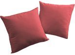 Dekokissen ADAM "Uni Collection", rot (dunkelrot, unifarben), B:50cm L:50cm, Baumwolle, Dekokissen_Sitzkissen_Kissenhüllen, im Uni Design, Kissenhülle ohne Füllung, 1 Stück