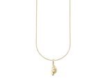 Kette mit Anhänger BRUNO BANANI "Schmuck Geschenk Silber 925 Halsschmuck Halskette Ankerkette", gold (gelbgoldfarben, weiß), Halsketten, Damen, Silber 925 (Sterlingsilber), L: 45, mit Zirkonia (synth.)