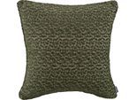 Dekokissen H.O.C.K. "Sheffo", grün (grün, bedruckt), B:50cm H:10cm L:50cm, Baumwolle, Polyester, Dekokissen_Sitzkissen_Kissenhüllen, Strukturstoff, Kissenhülle mit Füllung, 1 Stück