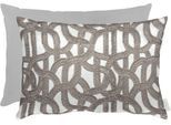 Dekokissen APELT "Rafia", grau (grau, grau, gemustert), B:35cm H:5cm L:50cm, Baumwolle, Polyester, Dekokissen_Sitzkissen_Kissenhüllen