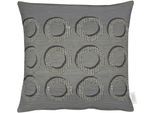 Dekokissen APELT "1710" Gr. 2, grau (anthrazit, kreise), B:45cm L:45cm, Polyester, Dekokissen_Sitzkissen_Kissenhüllen, Kissenhülle mit Füllung, 1 Stück