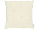Dekokissen APELT "1712" Gr. 1, beige (natur, gemustert), B:46cm L:46cm, Polyester, Dekokissen_Sitzkissen_Kissenhüllen, Kissenhülle ohne Füllung, 1 Stück