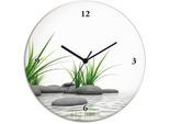 Wanduhr ARTLAND "3 D Steine", weiß, T:1,8cm, Wanduhren, wahlweise mit Quarz- oder Funkuhrwerk, lautlos ohne Tickgeräusche