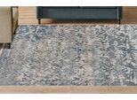 Teppich KAYOOM "Dilan 300", grau (anthrazit), B:120cm H:5mm L:170cm, Polyester, Teppiche, Teppich, weicher Kurzflor, Vintage Look, Wohnzimmer