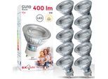 B.K.LICHT LED-Leuchtmittel, G (A-G), weiß, L:5,3cm Ø:5cm, Leuchtmittel, LED Lampe Glüh-Birne Reflektor-Form 5W 400 Lumen 3000K warmweiss