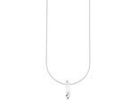 Kette mit Anhänger BRUNO BANANI "Schmuck Geschenk Silber 925 Halsschmuck Halskette Ankerkette", bunt (silberfarben, weiß), Halsketten, Damen, Silber 925 (Sterlingsilber), L: 45, mit Zirkonia (synth.)