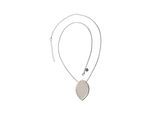 Lange Kette "Lola", Damen, Gr. onesize, Metall, silber, COLLEZIONE ALESSANDRO, Basic, Halsketten, beweglicher ovaler Anhänger