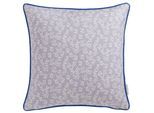 Dekokissen TOM TAILOR HOME "Bloom", lila (lila, geblümt), B:45cm L:45cm, Mischgewebe, Dekokissen_Sitzkissen_Kissenhüllen, mit Naturfaseranteilt