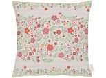 Dekokissen APELT "5314", bunt (gelb, bunt, ranken geblümt), B:46cm L:46cm, Baumwolle, Kunstfaser, Polyester, Dekokissen_Sitzkissen_Kissenhüllen, Kissenhülle ohne Füllung, 1 Stück